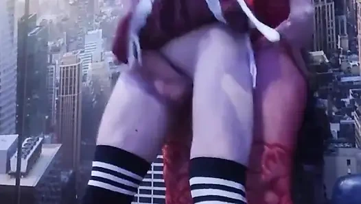 Büyük götlü esmer kadın ateşli bir öğrenciyi götten sikiyor