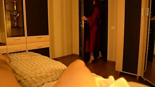 My wife's insatiable friend snuck into the bedroom and fucked me so hard I didn't have time to come to my senses