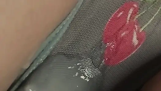 Almost Seen when She Touch Stranger's Erection In a Crowded Train. Girl's Panties get Soaked With His  Warm Sperm