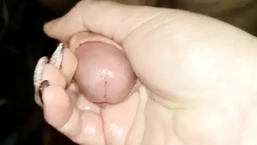 Mavi taşaklar, burada boşalıyorum - aletimle oynuyorum ama boşalmama izin vermiyor