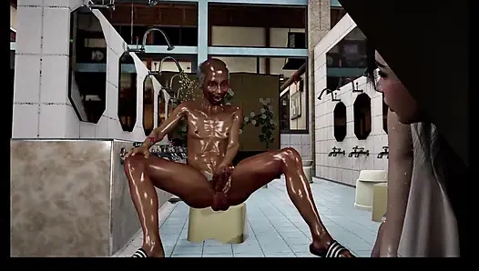 3 boyutlu iri güzel olgun orta yaşlı seksi kadın ıslak amcığını sikmek için yaşlı büyük yarağı azdırıyor