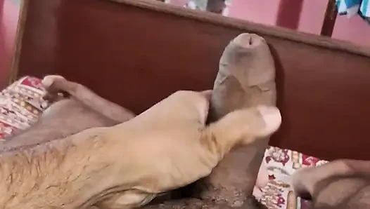 The Young Boy From the Desi Village, Full of Enthusiasm, Is Having Sex with His Hands.