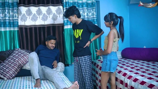 DESI VIRGIN GIRL HARDCORE FUCK WITH HER TWO FIREND'S WHEN SHE WAS ALONE AT HOME  FULL MOVIE ( HINDI AUDIO )