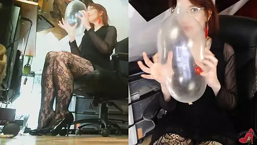 Şişirilmiş bir prezervatifi patlatırım.