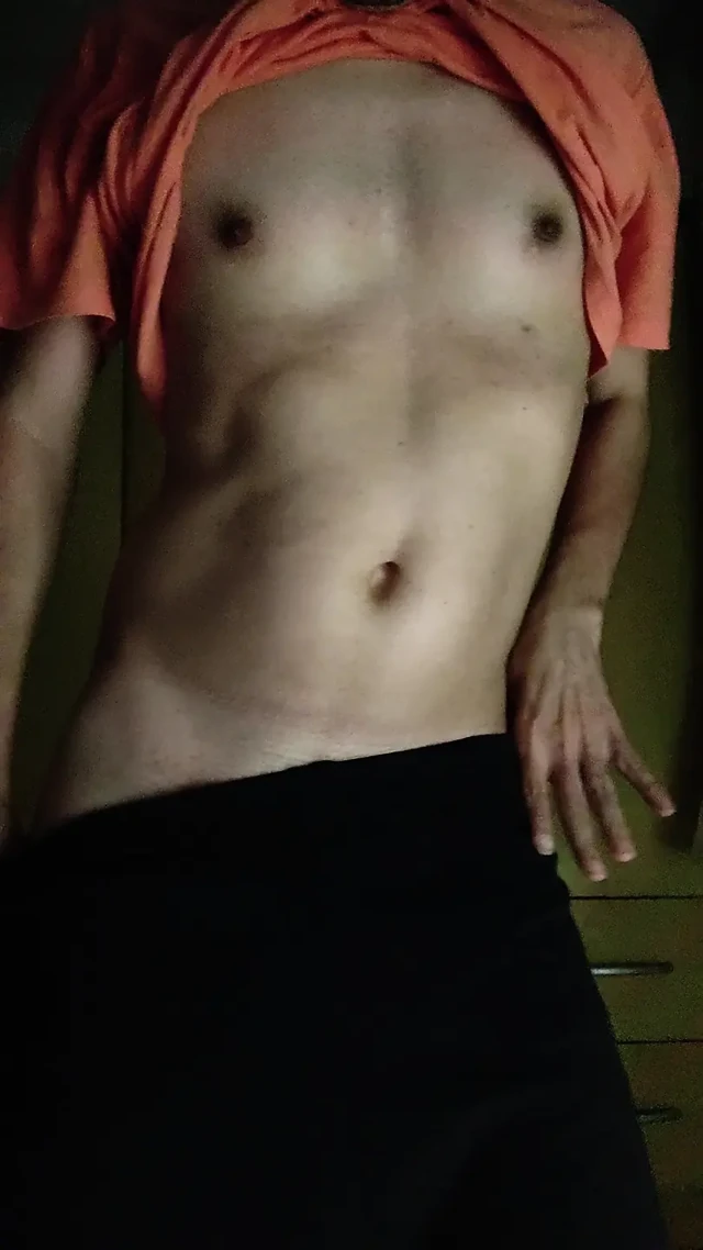 I waited for mom to go to the bedroom to strip you