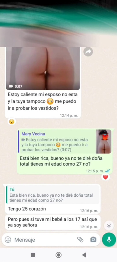 Latin komşu Mary gerçekten azdı ve bana resim gönderdi