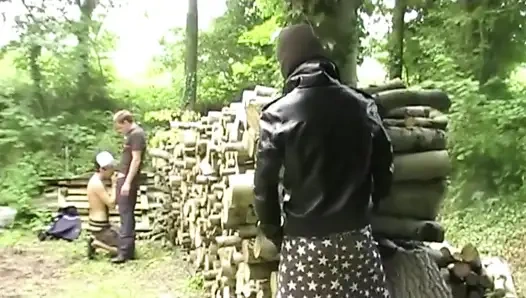 Twink fucked in forest exhibit by fire boy