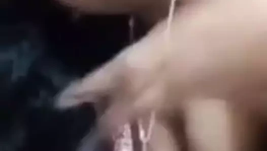 Sevimli Hint kız gösteren kedi