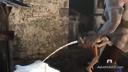 Aşırı sahnede canavar yarakla genişletilen sıkı delik