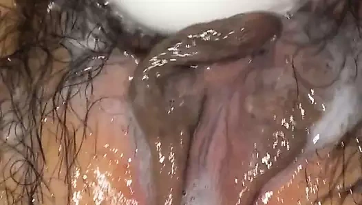 Cum üzerinde kedi mastürbasyon