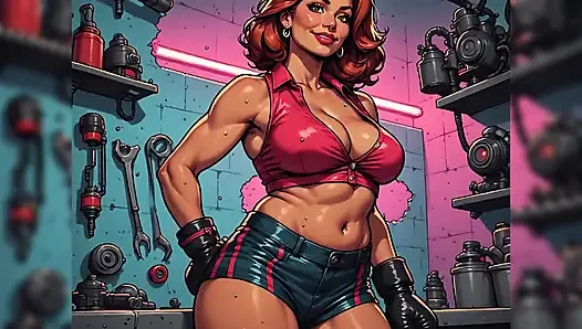 Seksi kadınlar boxercise art