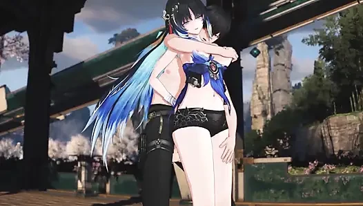 Ürken dalgalar - yangyang ve gezgin samimi seks sahnesi - 3 boyutlu hentai animasyon