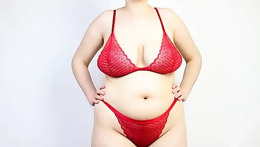 Tom ve Rose red lace iç çamaşırı seti xl boyutu sansürsüz deneyin