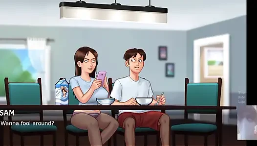Üvey anne ve üvey kız kardeş bunu beklemiyordu!! Üvey kız kardeş yemek masasında sikiliyor.