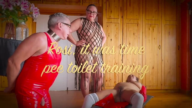 Dominatrix Mistress April - Rosies pee toilet training