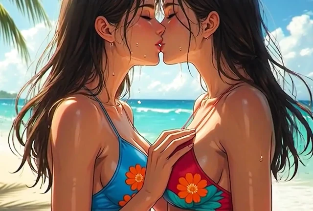 Ai anime hentai sansürsüz, lezbiyen orta yaşlı seksi kadın öpüşmenin sansürsüz videosu, 3 boyutlu hentai grup seks çizgi filmi kiidzy animates tarafından yakın çekim