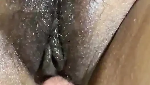 My Little Hole is Filled with a big Vibrator with oil massage