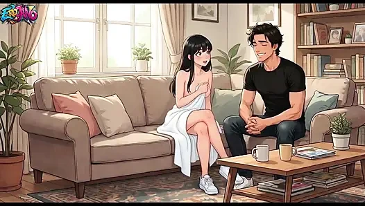 Pieprzyłem przyrodnią siostrę mojej dziewczyny (19), gdy oglądała anime hentai
