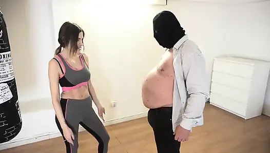 Spor Salonu Hatun Şişman Maskeli Itaatkarı Domine Ediyor