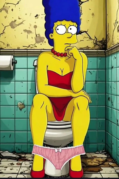 Замужнюю домохозяйку трахают в грязном туалете. Мультяшная пародия