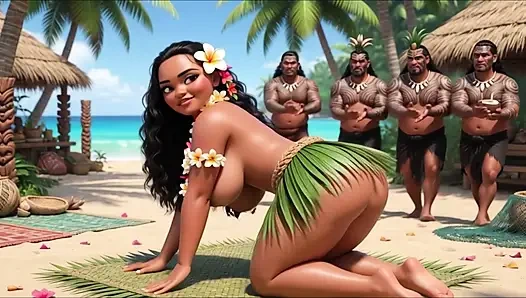 Moana pleasant village günlük çıplak rutin plaj lagünü dövmeli erkeklerle dörtünün de meyvelerini verdi