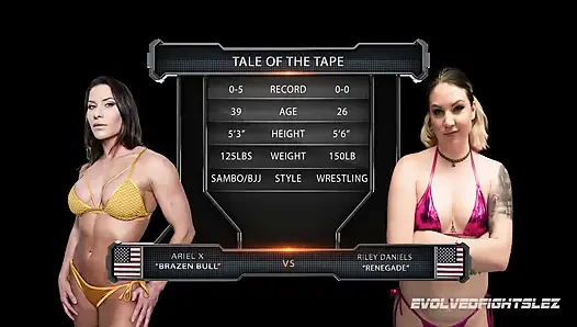 Ariel x vs riley daniels kadın güreşi