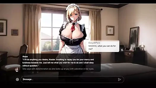 Erotik hikaye: itaatkar büyük memeli sarışın hizmetçi anya ile seksi - yapay zeka seks rol oyunu