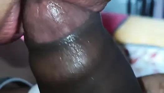 Indian girlfriend suck her boyfriend's dick and give him deep blowjob after that eat the all cum in mouth