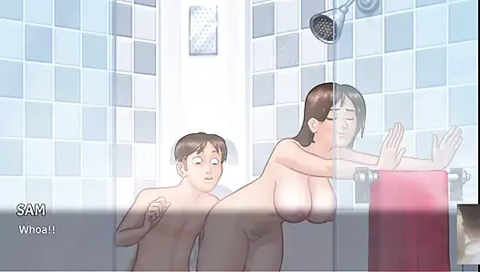 Duşta üvey anneme anal seks yaptım ve bana elle muamele çekti. DEBBIE SEKS SAHNESI!