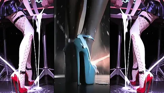 Ultra yüksek topuklu ayakkabılar dölle dolu