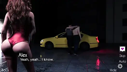 Orta yaşlı seksi barmen tenha odada bana sakso ve meme muamelesi yapıyor - uyanış