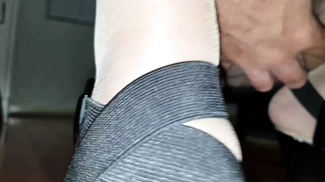 Dani Leg Big Load on Tan Pantyhose