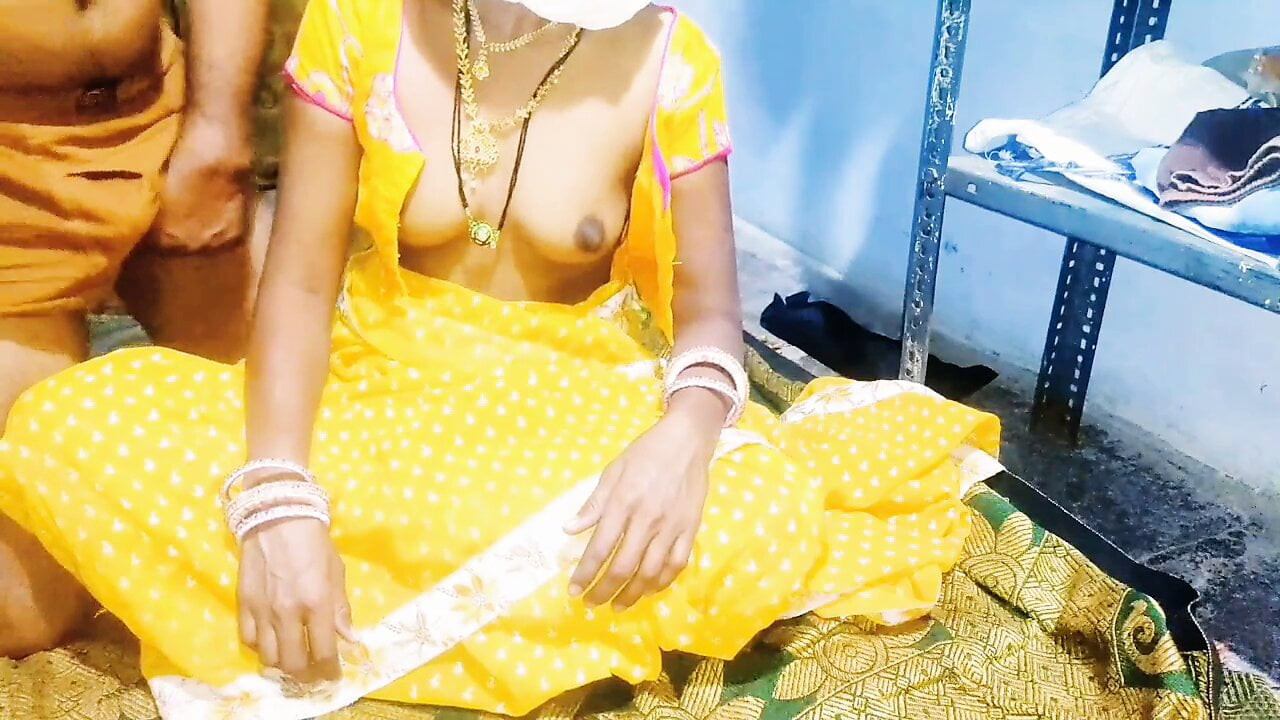 Desi Hint village eş kahrolası içinde yellow sari