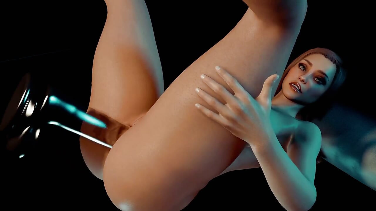 İri göğüslü kızın anal cam dildosu var - 3 boyutlu porno