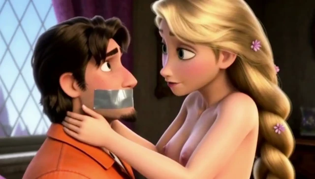 Rapunzel Flynn Rider tarafından sikiliyor - Animasyonlu Porno HD