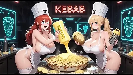 Komik aşçı videosu, ai animasyon