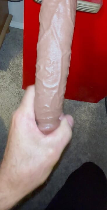 Bakış açısı ben ve sen 18 inç dildo emiyor