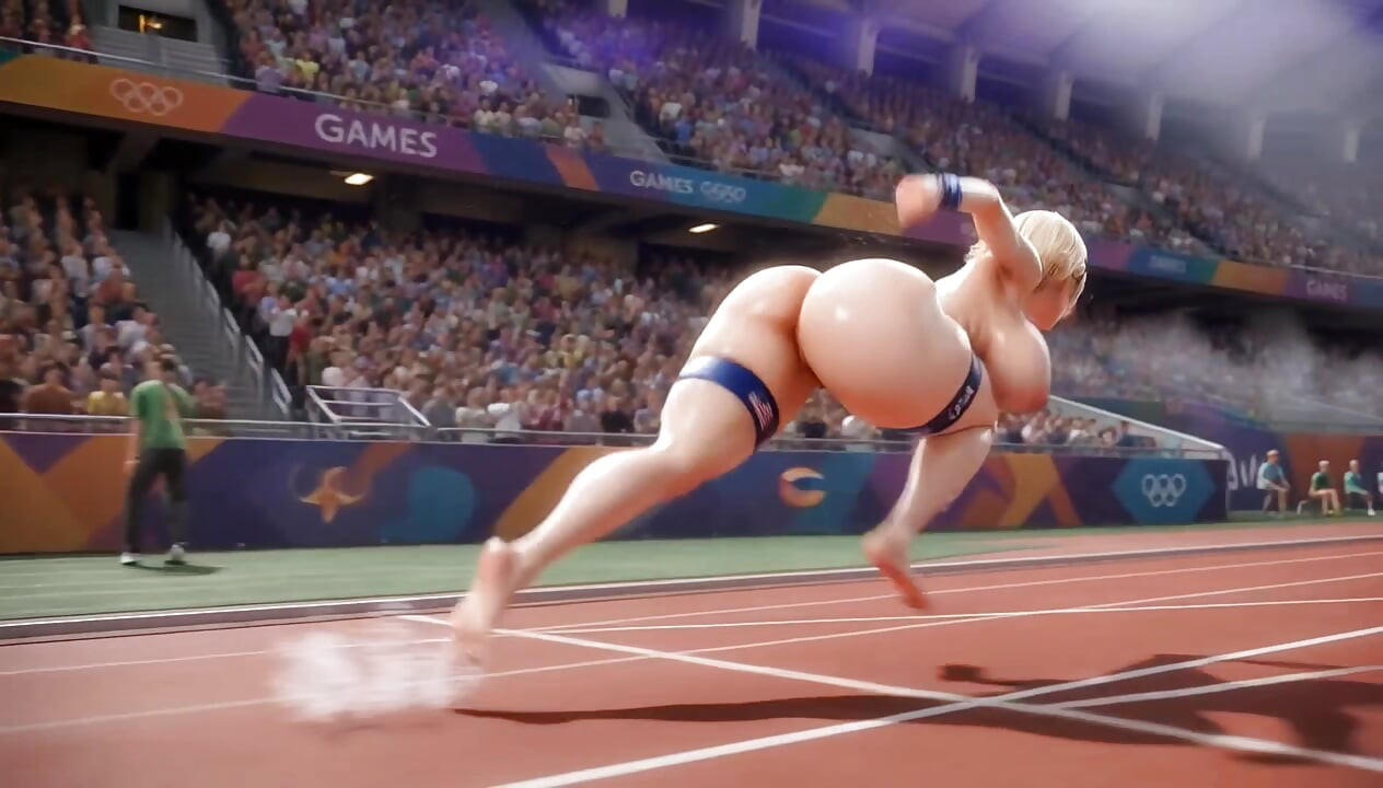 Olympic Sex Champion 3D  Blonde Teen Big Tits Ass Workout Fuck