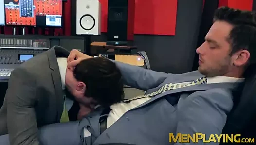 Baskın işadamı barebacking sert itaatkar iş arkadaşı