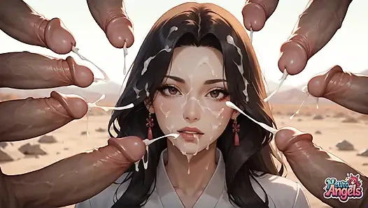 Çöl sütlü grup seks partileri: üçlü penetrasyon mutluluk