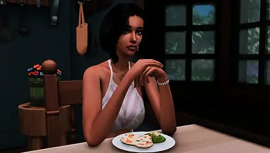 Indian Stepsister Sucking Arun Cock Under Table While Stepmom Eating