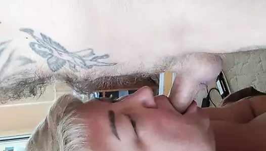 fat girl sucks and jerks off my cock 1