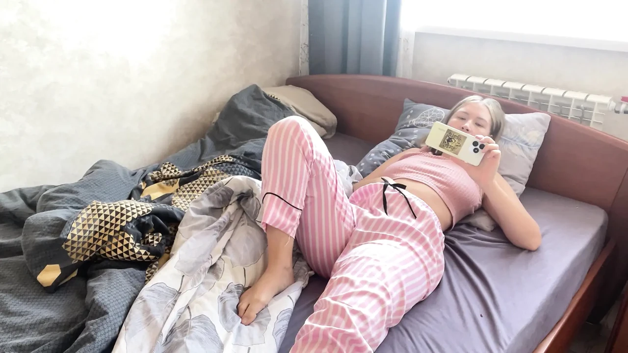 Wife Cums From Watching in Our Bed