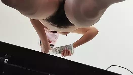 Amateur milf massages herself with a vibrator