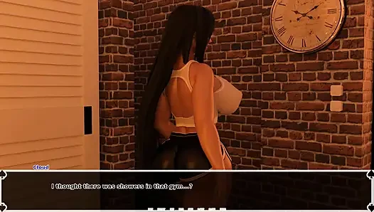Tifa'nın karanlık cenneti: adam kız arkadaşının büyük zenci yarağını yalayıp yüzüne boşalmasının porno videosunu izliyor ep.20