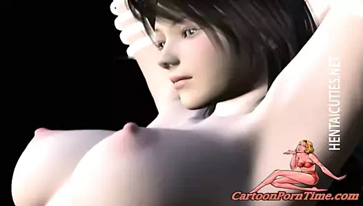 Bu seks animasyonunda her türlü ilginç oyuncak kullanılıyor