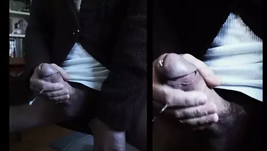 Bölünmüş ekranda cumshot