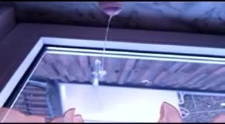 Wanking benim sert horoz arkasında the pencere için güzel cumshot