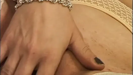 Blonde milf dildo penetrated