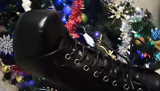 X hamster bayan l hh 3: seksi siyah metal çizmeler.